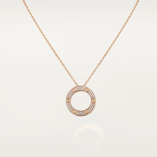 [Lora] LOVE NECKLACE 16MM  FULL DIAMOND