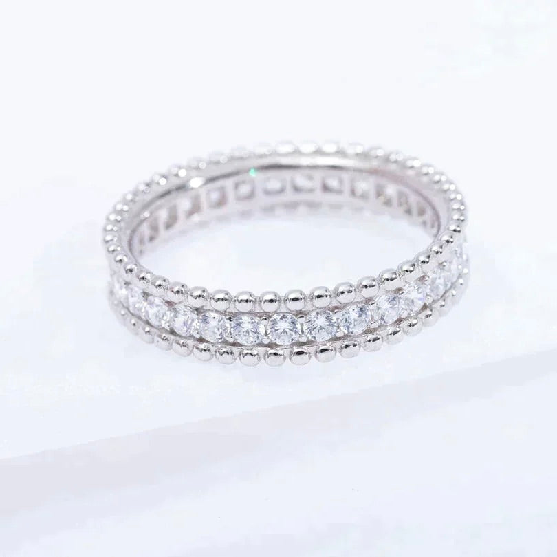 [LORA]PERLEE DIAMOND SILVER RING
