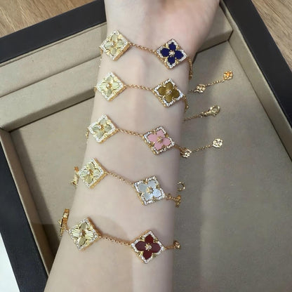 [Lora JEWELRY] OPERA 5 MOTIFS TULLE ENAMEL BRACELET