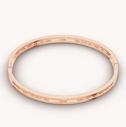 [LORA]ZERO 1 SPIRAL LOGO PINK GOLD BRACELET