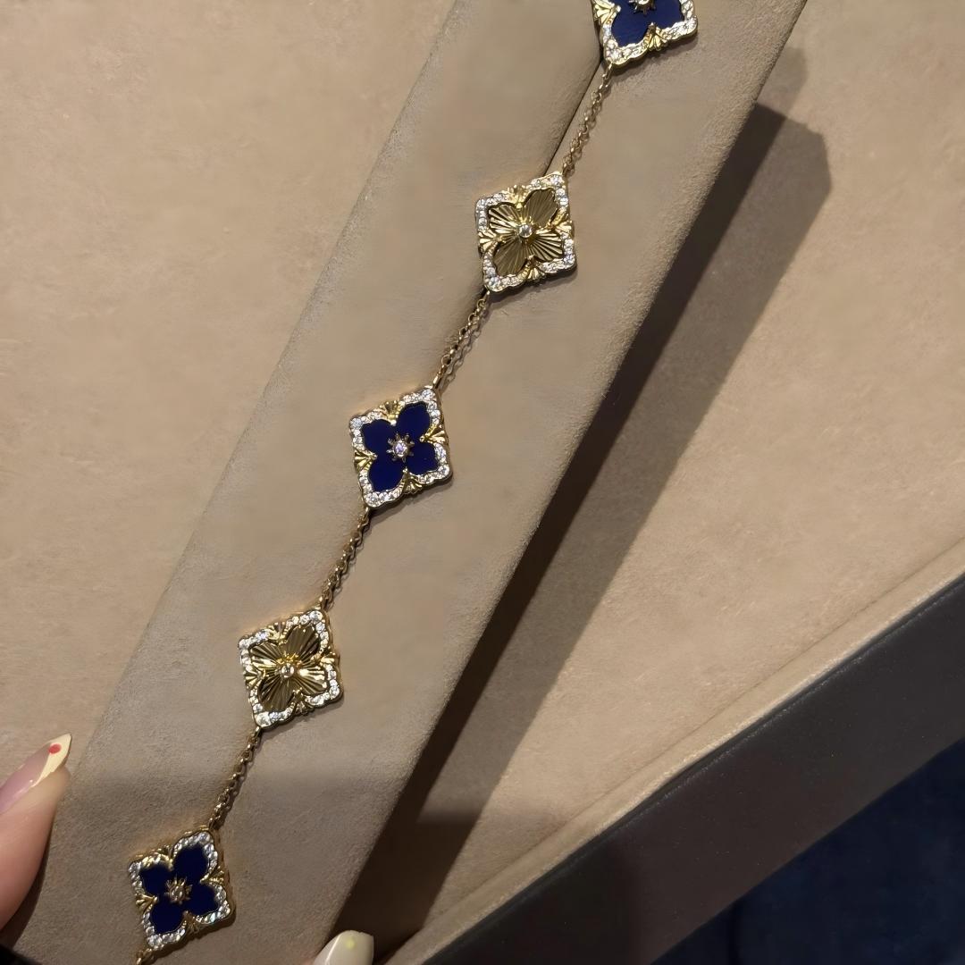 [Lora JEWELRY] OPERA 5 MOTIFS TULLE ENAMEL BRACELET