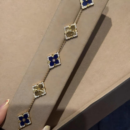 [Lora JEWELRY] OPERA 5 MOTIFS TULLE ENAMEL BRACELET