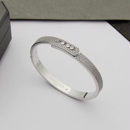 [LORA] Move Noa Full Pavé Diamond Bangle Bracelet