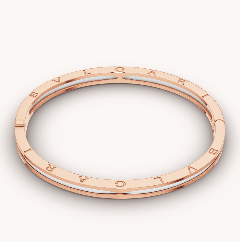[LORA]ZERO 1 PINK GOLD WITH WHITE CERAMIC BRACELET