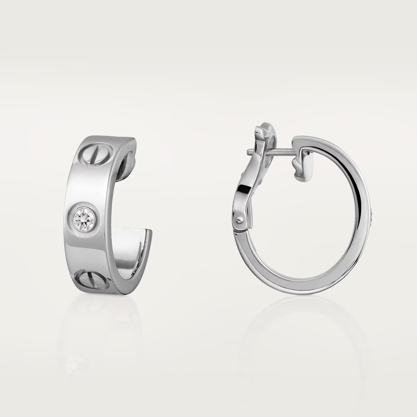 [LORA] LOVE EARRINGS 5.7MM 2 DIAMONDS