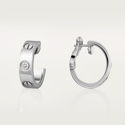 [LORA] LOVE EARRINGS 5.7MM 2 DIAMONDS