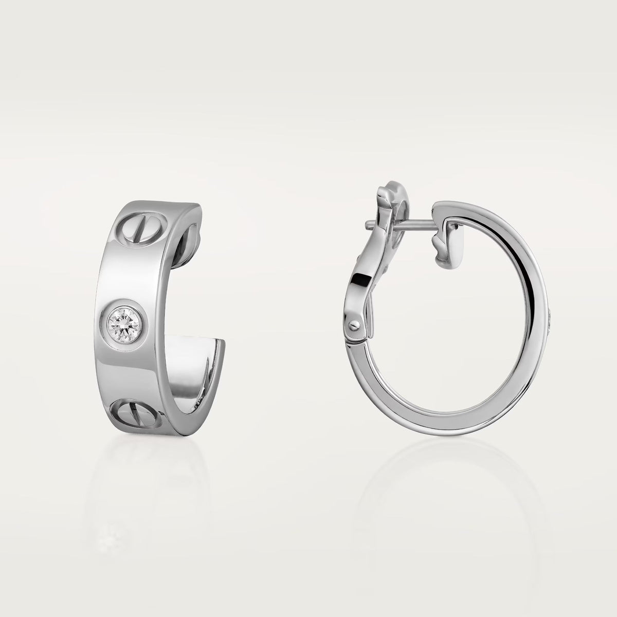 [Lora] LOVE EARRINGS 5.7MM 2 DIAMONDS
