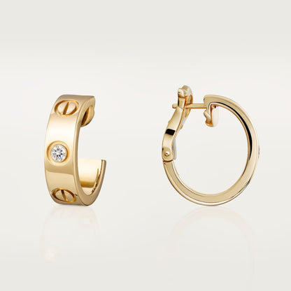[LORA] LOVE EARRINGS 5.7MM 2 DIAMONDS