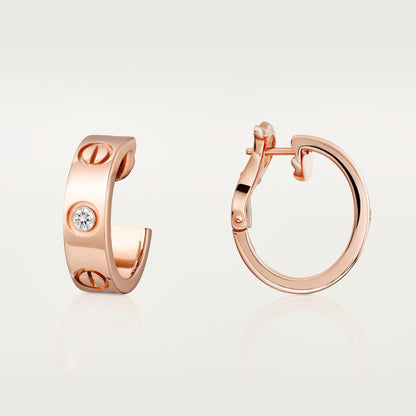 [Lora] LOVE EARRINGS 5.7MM 2 DIAMONDS