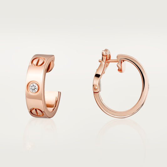 [Lora] LOVE EARRINGS 5.7MM 2 DIAMONDS