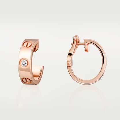 [LORA] LOVE EARRINGS 5.7MM 2 DIAMONDS