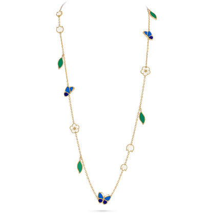 [LORA]LUCKY SPRING BUTTERFLY 15 FLOWER NECKLACE