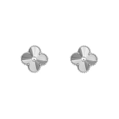 [Lora]CLOVER SILVER 15MM EARRINGS COLLECTION