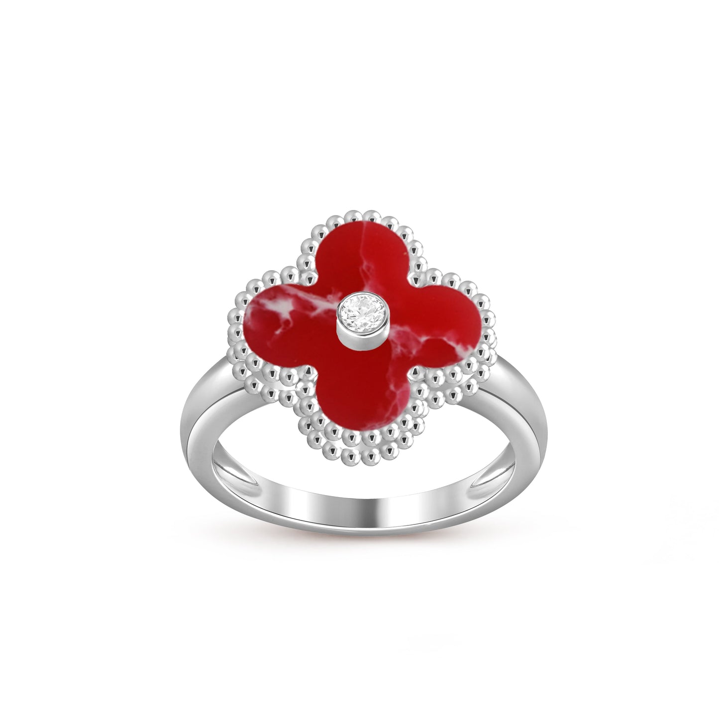 [Lora]CLOVER SILVER DIOMND RING COLLECTION