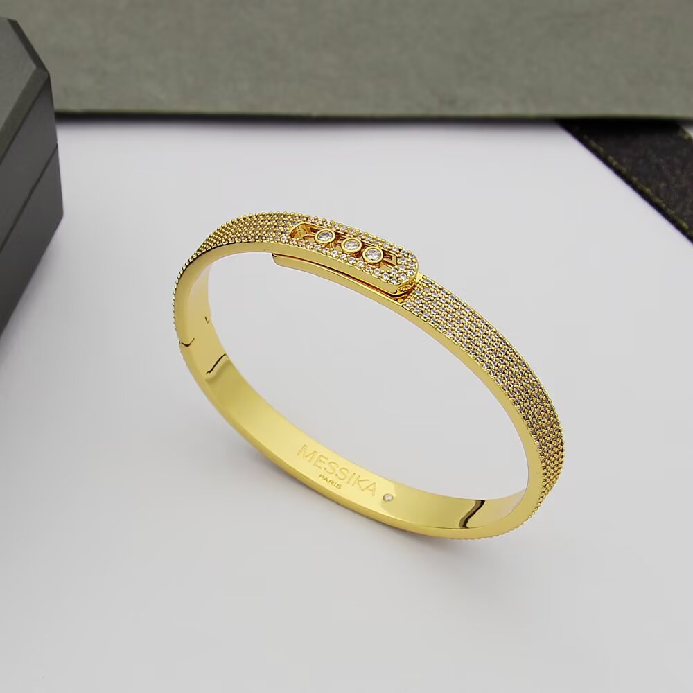 [LORA] Move Noa Full Pavé Diamond Bangle Bracelet