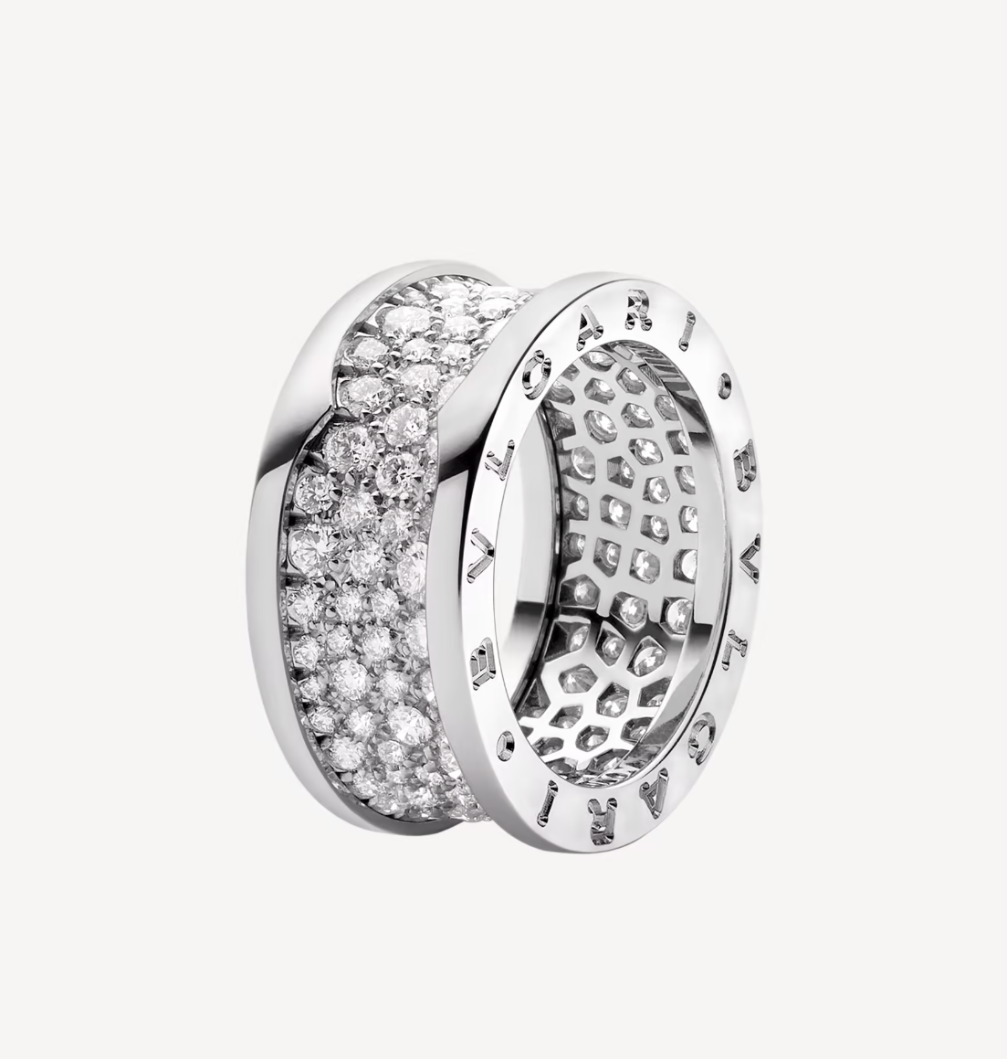 [LORA]ZERO 1 WITH PAVED DIAMONDS ON THE SPIRAL RING