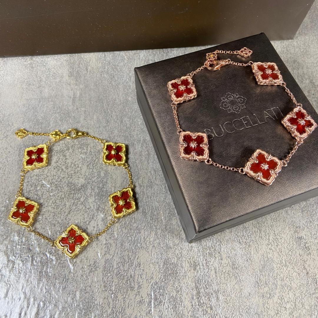 [Lora JEWELRY] OPERA 5 MOTIFS TULLE ENAMEL BRACELET