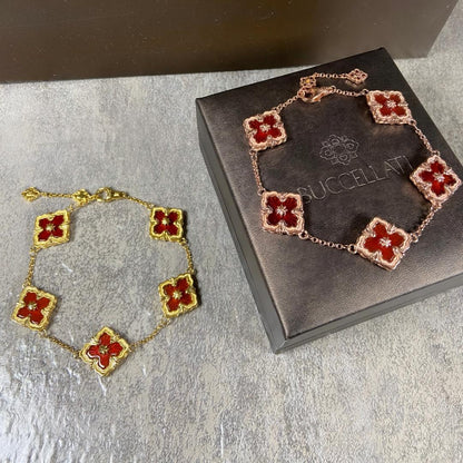 [Lora JEWELRY] OPERA 5 MOTIFS TULLE ENAMEL BRACELET