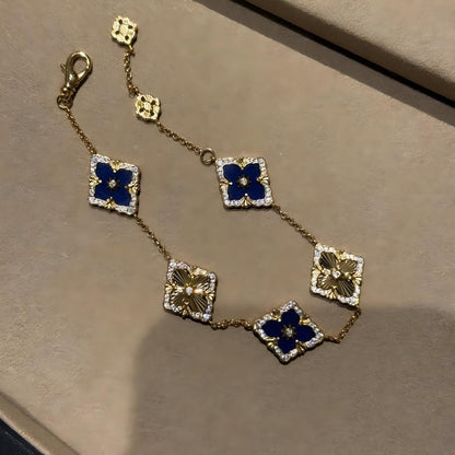 [Lora JEWELRY] OPERA 5 MOTIFS TULLE ENAMEL BRACELET