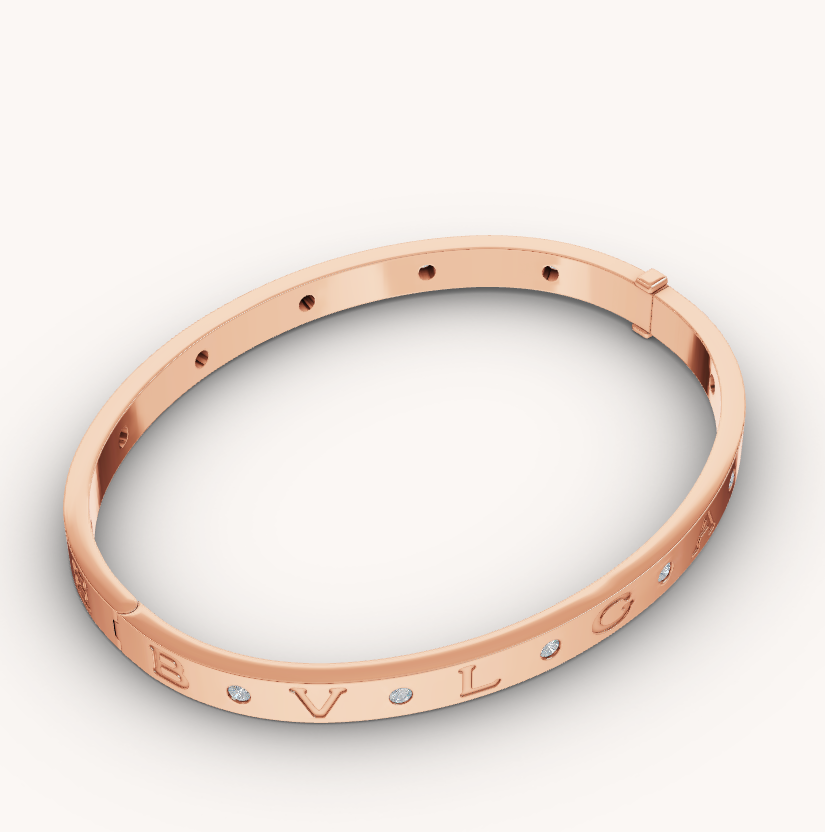 [LORA]ZERO 1 PINK GOLD 12 DIAMONDS BRACELET