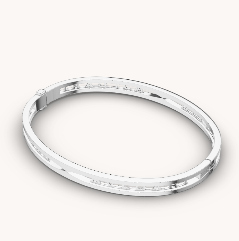 [LORA]ZERO 1 SPIRAL LOGO SILVER BRACELET