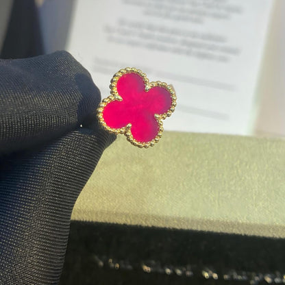 [Lora]NEW CLOVER PINK ENAMEL RINGS