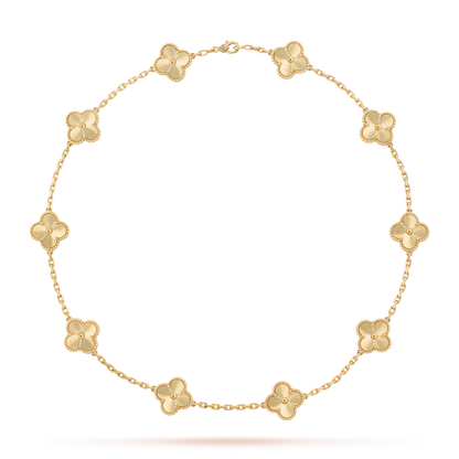 [Lora]CLOVER 10 MOTIFS LASER NECKLACE