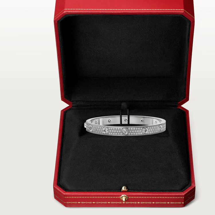 [LORA] LOVE BRACELET 6.1MM DIAMOND-PAVED 10 BIG DIAMONDS