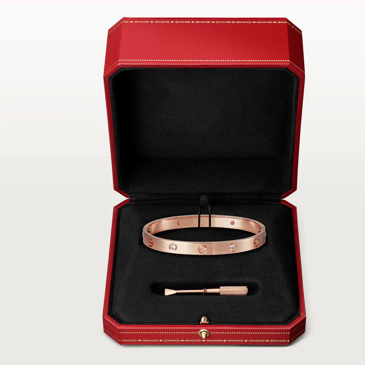 [LORA]LOVE BRACELET 6.1MM 4 DIAMONDS
