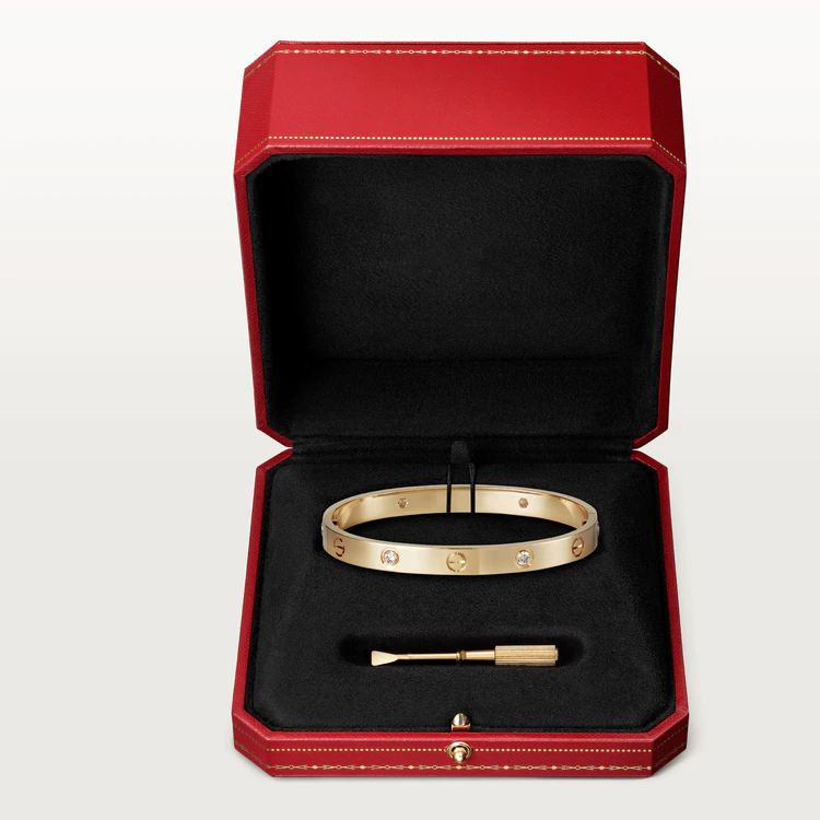 [LORA]LOVE BRACELET 6.1MM 4 DIAMONDS