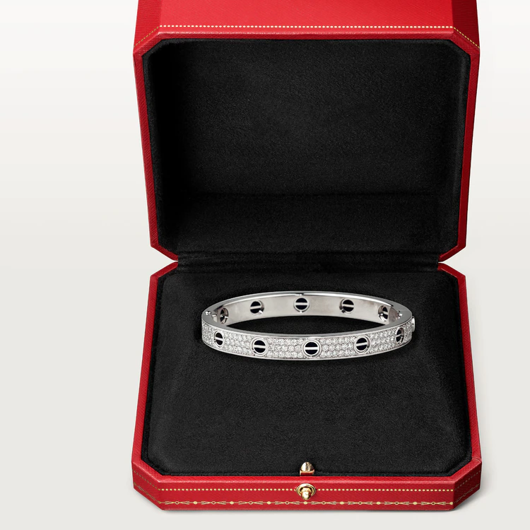 [LORA]LOVE BRACELET 6.1MM DIAMOND-PAVED CERAMIC