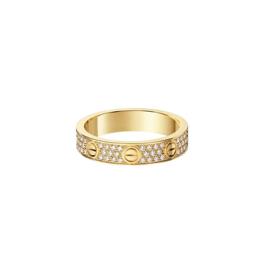 [Lora] LOVE RING 4.0MM DIAMOND PAVED
