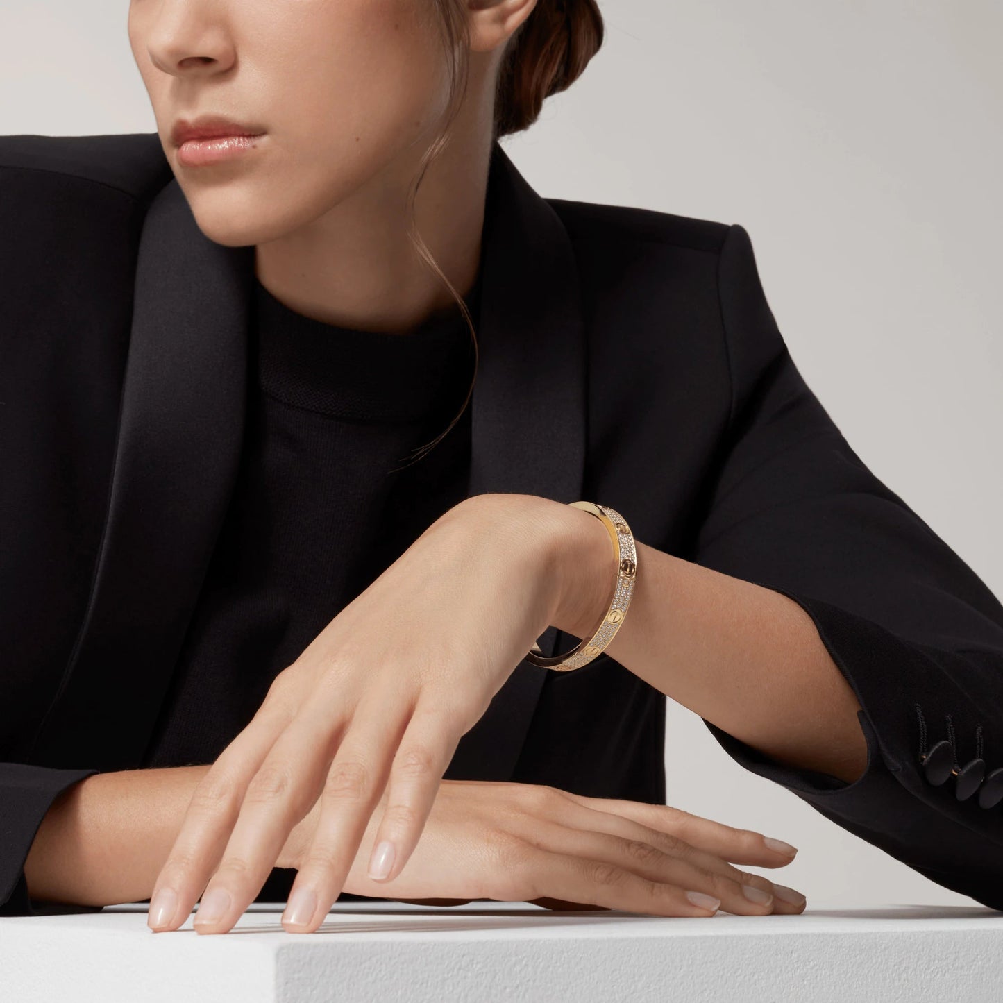 [LORA]LOVE BRACELET 6.1MM DIAMOND-PAVED