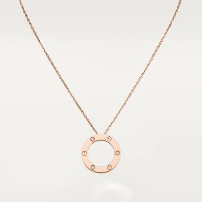 [LORA]LOVE NECKLACE 16MM 3 DIAMONDS