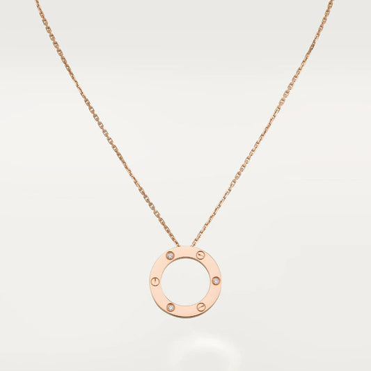 [LORA]LOVE NECKLACE 16MM 3 DIAMONDS