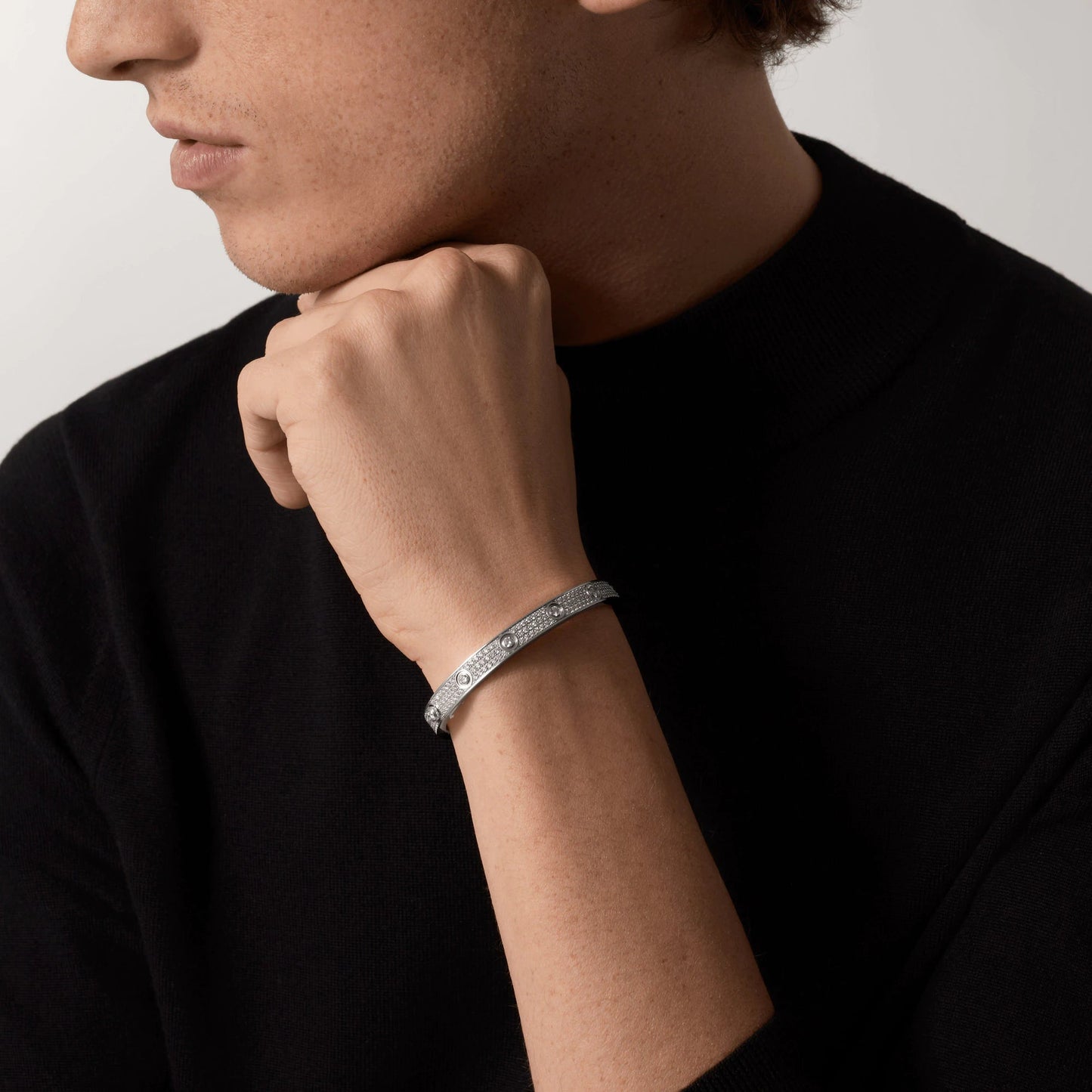 [LORA]LOVE BRACELET 6.1MM DIAMOND-PAVED 10 BIG DIAMONDS