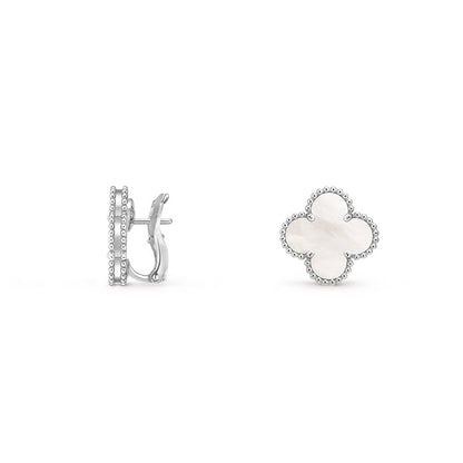 [Lora]CLOVER SILVER 15MM MOP EARRINGS COLLECTION