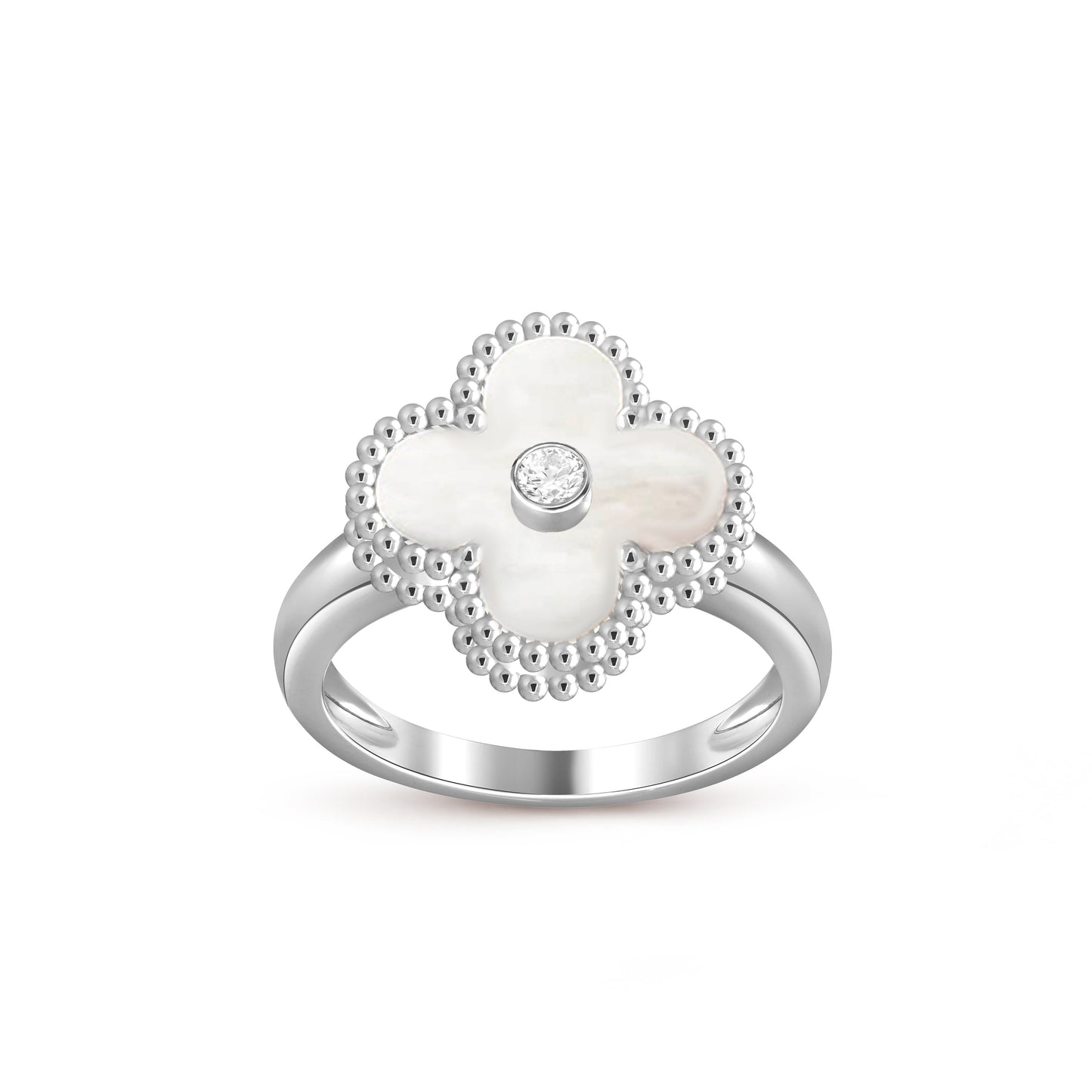 [Lora]CLOVER SILVER DIOMND RING COLLECTION
