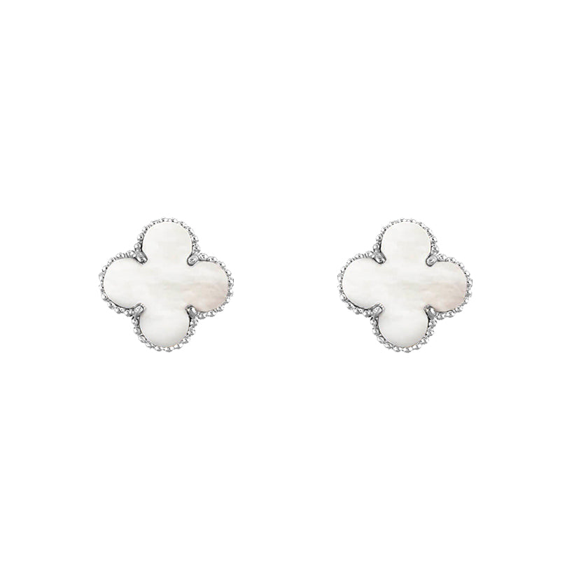 [Lora]CLOVER SILVER 15MM EARRINGS COLLECTION