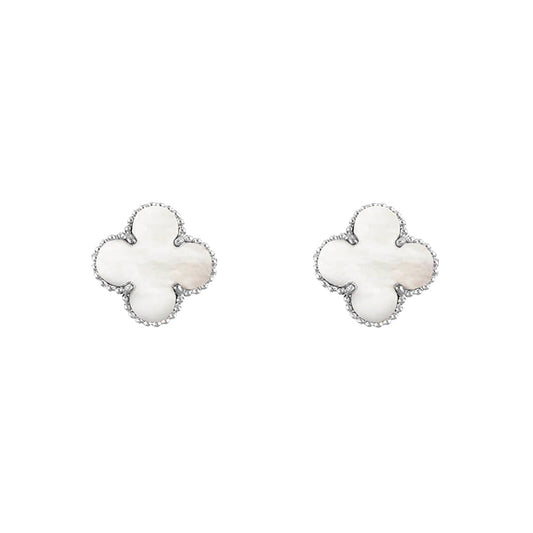 [Lora]CLOVER SILVER 15MM EARRINGS COLLECTION