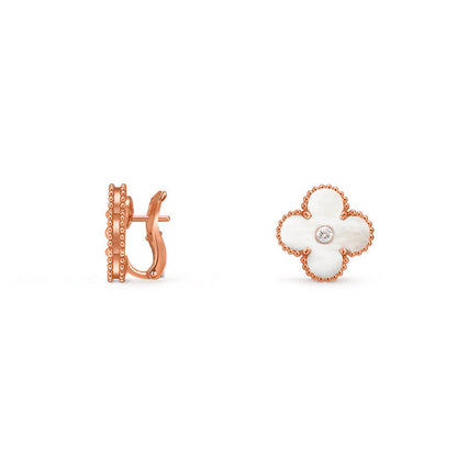 [Lora]CLOVER 15MM MOP DIAMOND EARRINGS COLLECTION