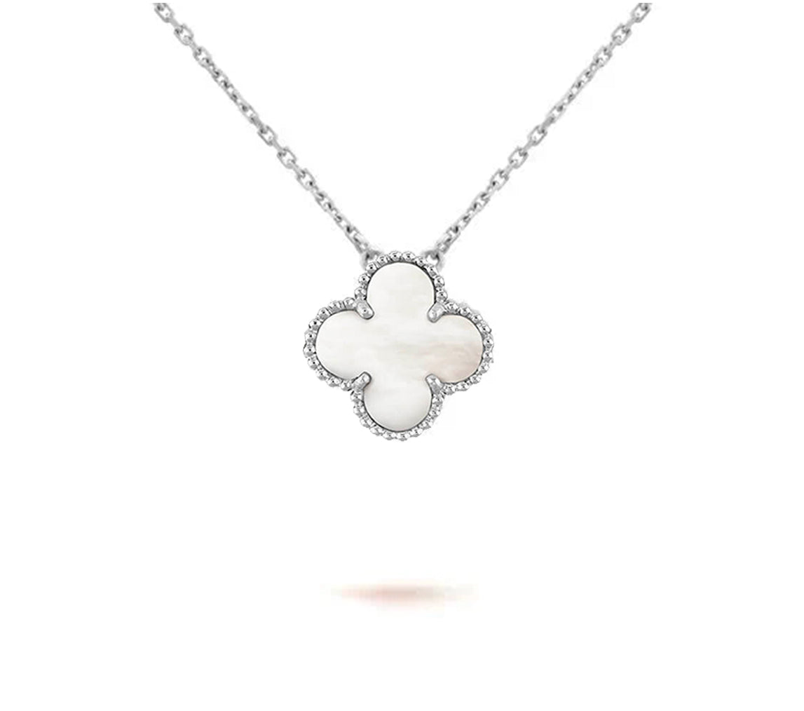 [Lora]CLOVER 15MM NECKLACE SILVER COLLECTION
