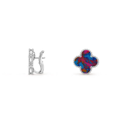[Lora]CLOVER SILVER 15MM MOP EARRINGS COLLECTION