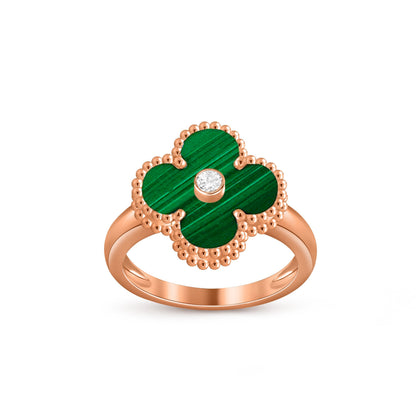 [Lora]CLOVER DIAMOND RING ROSE GOLD COLLECTION