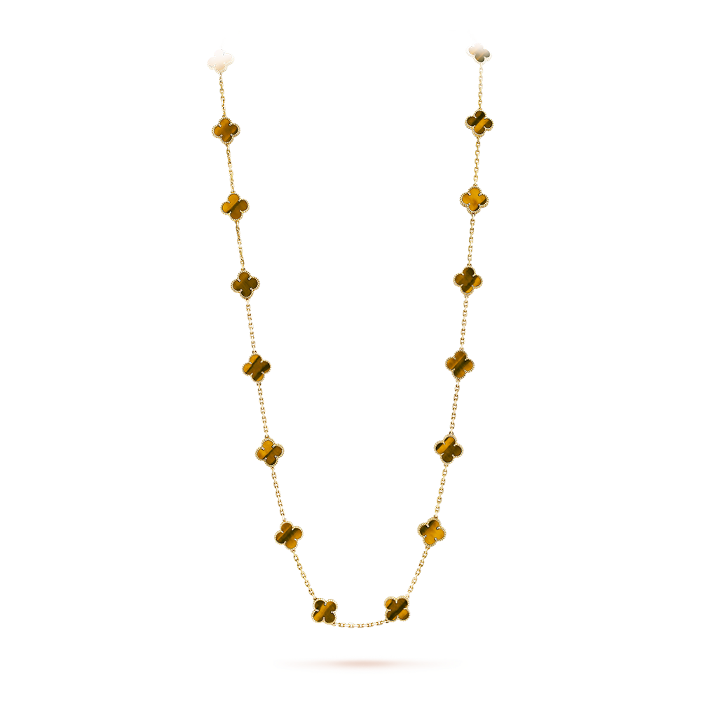 [LORA]CLOVER 20 MOTIFS TIGER EYE ROSE GOLD