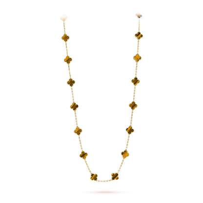 [Lora]CLOVER 20 MOTIFS TIGER EYE ROSE GOLD
