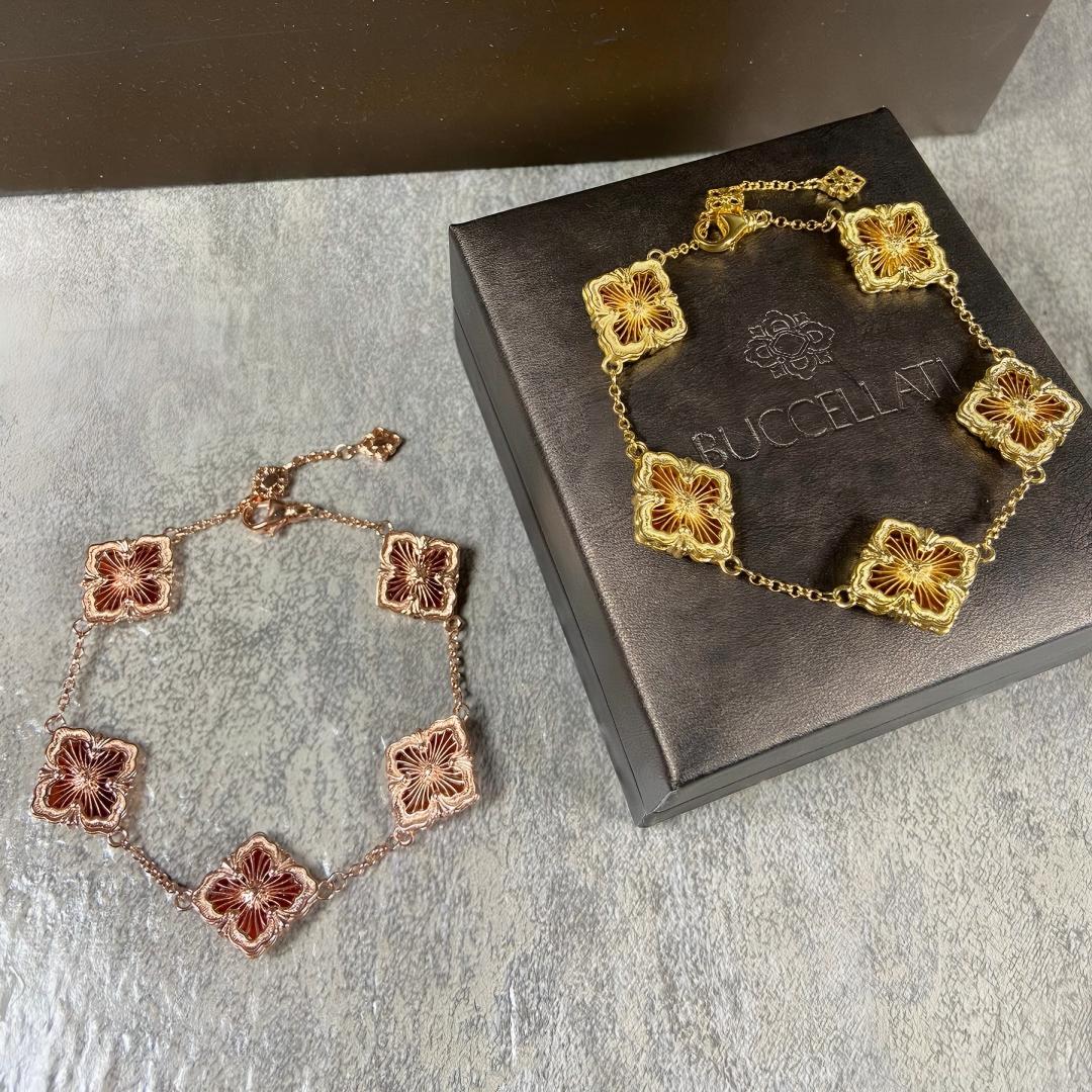 [Lora JEWELRY] OPERA 5 MOTIFS TULLE ENAMEL BRACELET