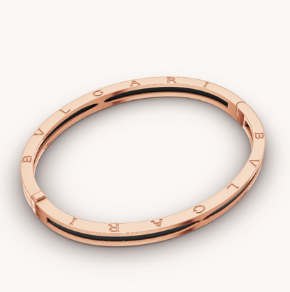 [LORA]ZERO 1 PINK GOLD WITH BLACK CERAMIC BRACELET