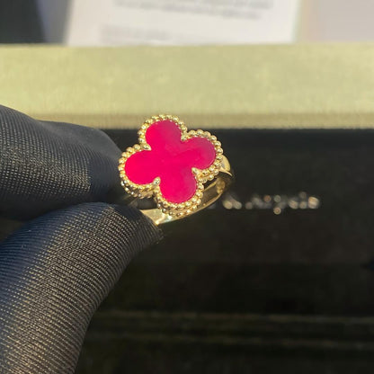 [Lora]NEW CLOVER PINK ENAMEL RINGS