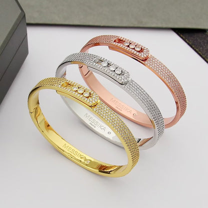 [LORA] Move Noa Full Pavé Diamond Bangle Bracelet